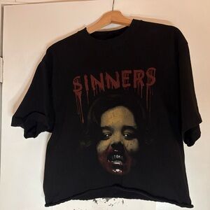 Hot Topic Black Sinners Graphic Tee